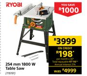 Ryobi 254mm 1800W Table Saw