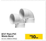 87.5° Plain PVC Waste Bend-Each