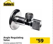 Builders Angle Regulating Valve Chrome Plated