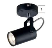 Bright Star Lighting Black Spotlight 1 Light