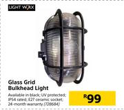 Lightworx Glass Grid Bulkhead Light