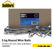 Builders 5 Kg Round Wire Nails 75 mm x 55 mm