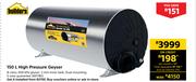 Builders 150 L High Pressure Geyser