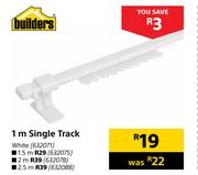 Builders 1.5 m Single Track (White)