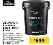 Fired Earth Painters Pro Water Based Plaster Primer-20 L