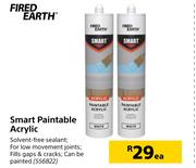 Fired Earth Smart Paintable Acrylic-Each