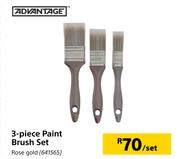 Advantage 3 Piece Paint Brush Set Rose Gold-Per Set