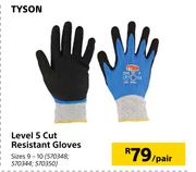 Tyson Level 5 Cut Resistant Gloves (Sizes 9-10)-Per Pair