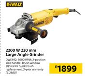 Dewalt 2200 W 230 mm Large Angle Grinder DWE492