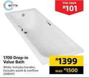 Betta 1700 Drop In value Bath