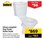 Builders Close Coupled Top Flush Toilet Suite