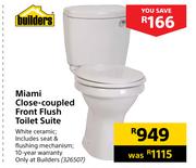 Builders Miami Close Coupled Front Flush Toilet Suite