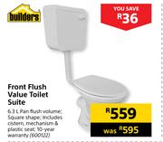 Builders Front Flush Value Toilet Suite