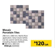 Mosaic Porcelain Tiles-298mm x 298mm Per Pack