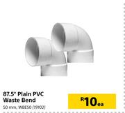 87.5° Plain PVC Waste Bend-Each