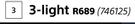 Bright Star Lighting Black Spotlight 3 Light