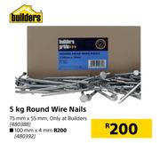 Builders 5Kg Round Wire Nails-100mm x 4mm