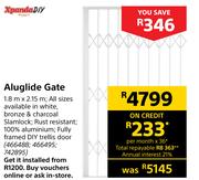 Xpanda Diy Aluglide Gate-1.8m x 2.15m