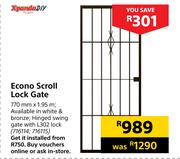 Xpanda Diy Econo Scroll Lock Gate-770mm x 1.95m