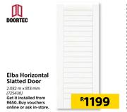 Doortec Elba Horizontal Slatted Door-2032m x 813mm
