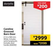 Dortello Caroline Grooved Barn Door-2.1m x 920mm