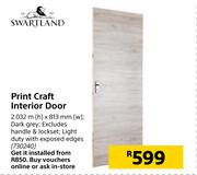 Swartland Print Craft Interior Door-2032m (h) x 813mm (w)
