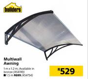 Builders Multiwall Awning 1m x 1.5m