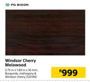 PG Bison Windsor Cherry Melawood-2.75m x 1.83m x 16mm