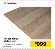 PG Bison Verzas Linear Melawood-2.75m x 1.83m x 16mm