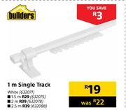 Builders 1.5m Single Track (White)