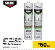 Fired Earth Smart General Purpose Clear Or White Silicone-280ml Each