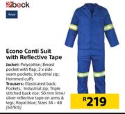 Beck Econo Conti Suit With Reflective Tape