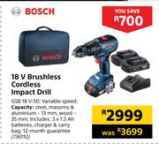 Bosch 18V Brushless Cordless Impact Drill GSB 18V-50
