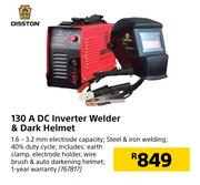 Disston 130A DC Inverter Welder & Dark Helmet