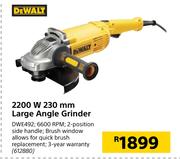Dewalt 2200 W 230 mm Large Angle Grinder DWE492