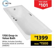 Betta 1700 Drop In Value Bath
