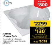 Betta Samba Corner Bath