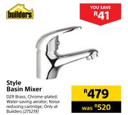 Builders Style Basin Mixer