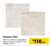 Terenno Tiles-500mm x 500mm Per Sqm