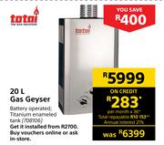 Tatai 20 L Gas Geyser