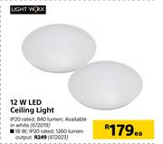 Light Worx 12 W LED Ceiling Light-Each