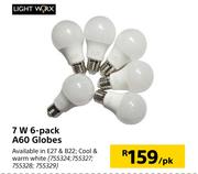 Light Worx 7 W 6 Pack LED Globes-Per pk