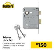 Builders 3-Lever Lock Set