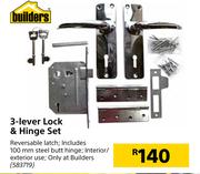 Builders 3-Lever Lock & Hinge Set