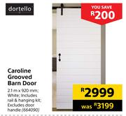 Dortello Caroline Grooved Barn Door