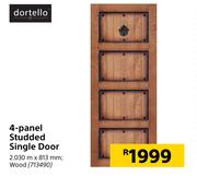 Dortello 4-Panel Studded Single Door
