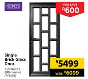 Kenzo Single Brick Glass Door