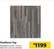 Postform Top 3.6m x 600mm x 32mm (Woodland Fusion)