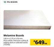 PG Bison Melamine Boards 1.83m x 2.75m x 16mm-Each