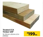 Treated CCA Timber SAP (S5) 114mm x 38mm x 6m-Each